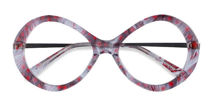 Red Striped Endless -  Acetate Eyeglasses