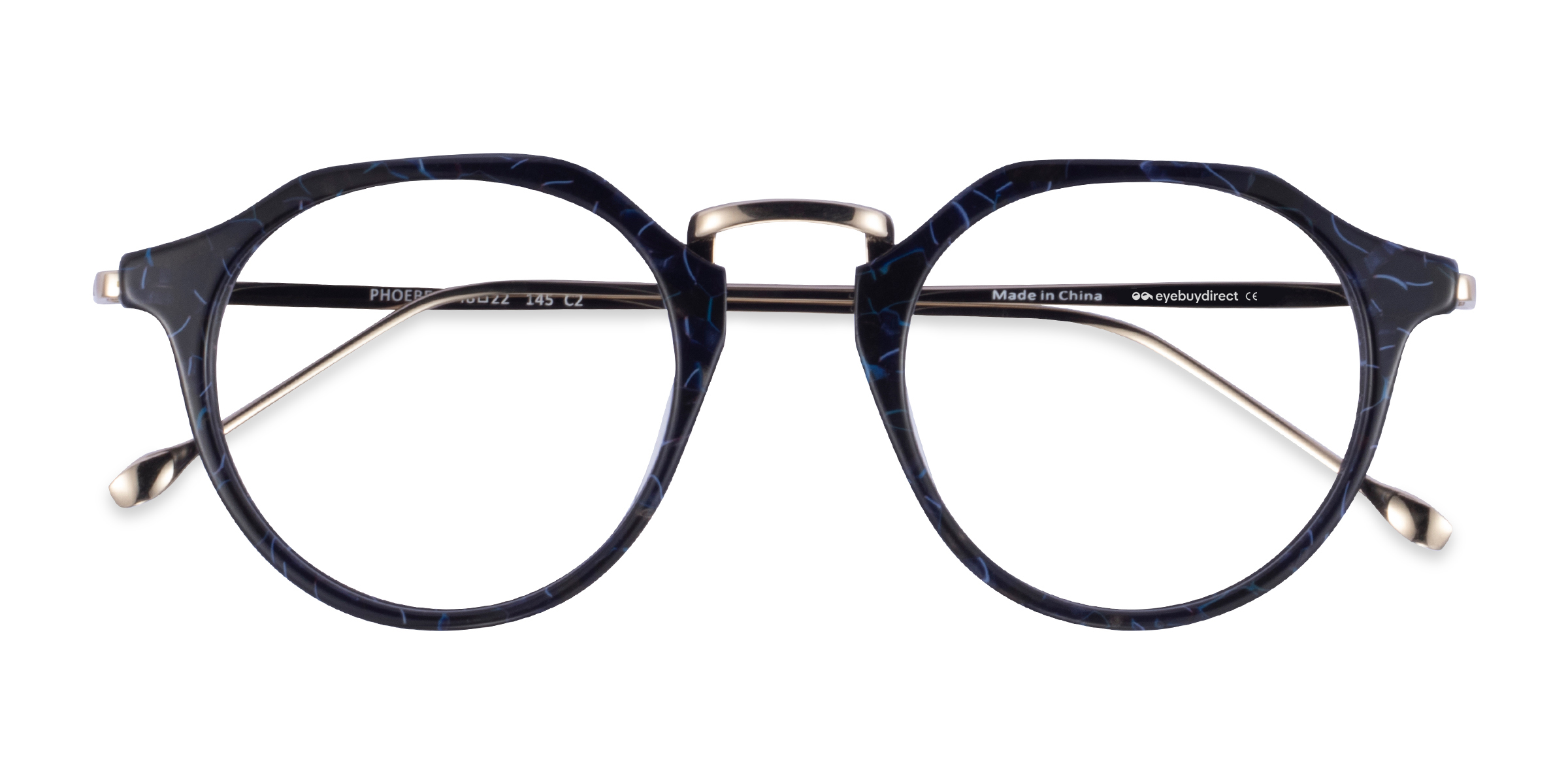 Female s roundAcetate,Metal Prescription eyeglasses - Eyebuydirect s Phoebe