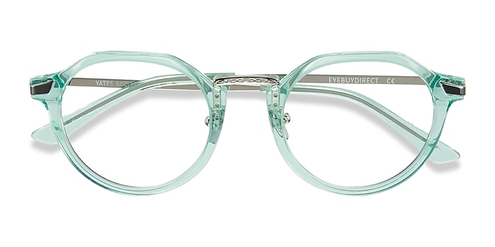 Clear Green Yates -  Acetate Eyeglasses