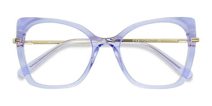 Clear Blue Purple Delancey -  Acetate Eyeglasses