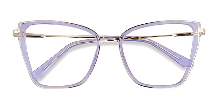 Clear Blue Purple Jacqueline -  Acetate Eyeglasses