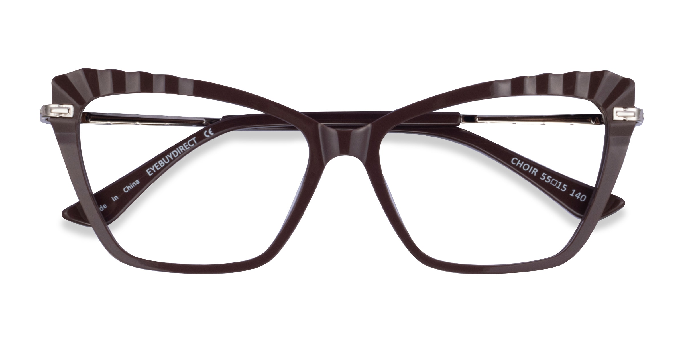 dark brown eyeglasses