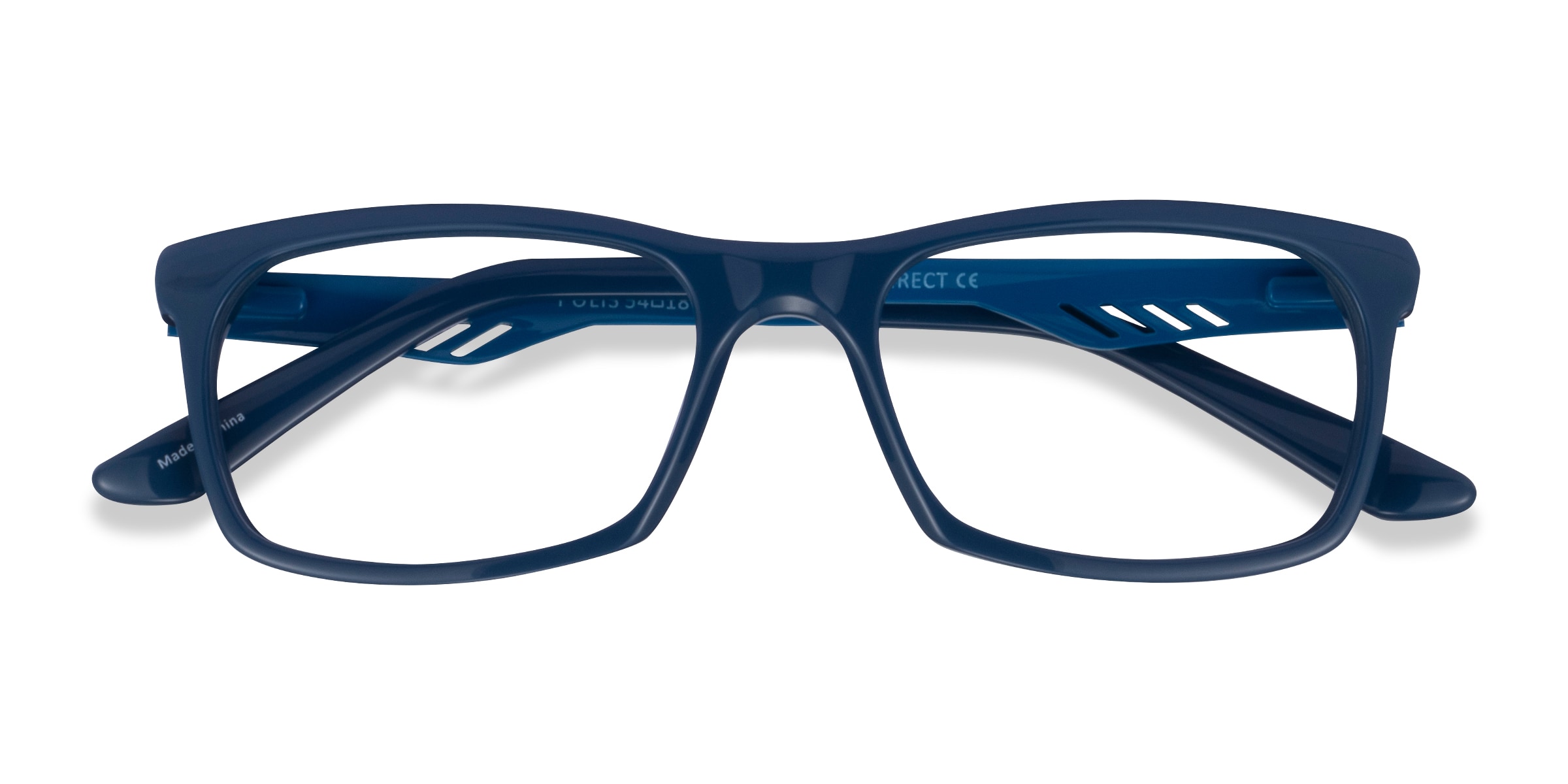 Polis Rectangle Blue Full Rim Eyeglasses | Eyebuydirect Canada