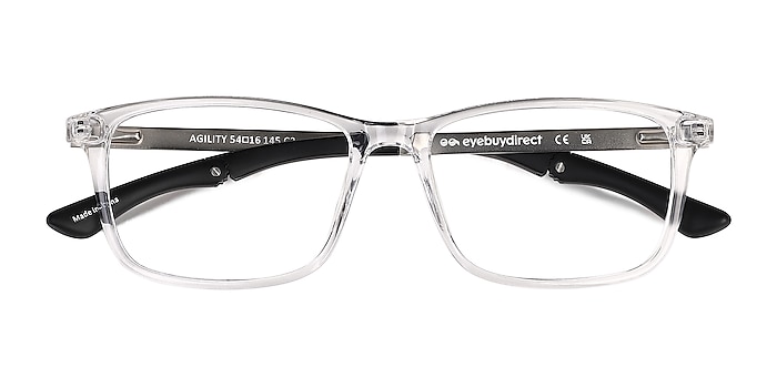 Clear Crystal Agility -  Metal Eyeglasses