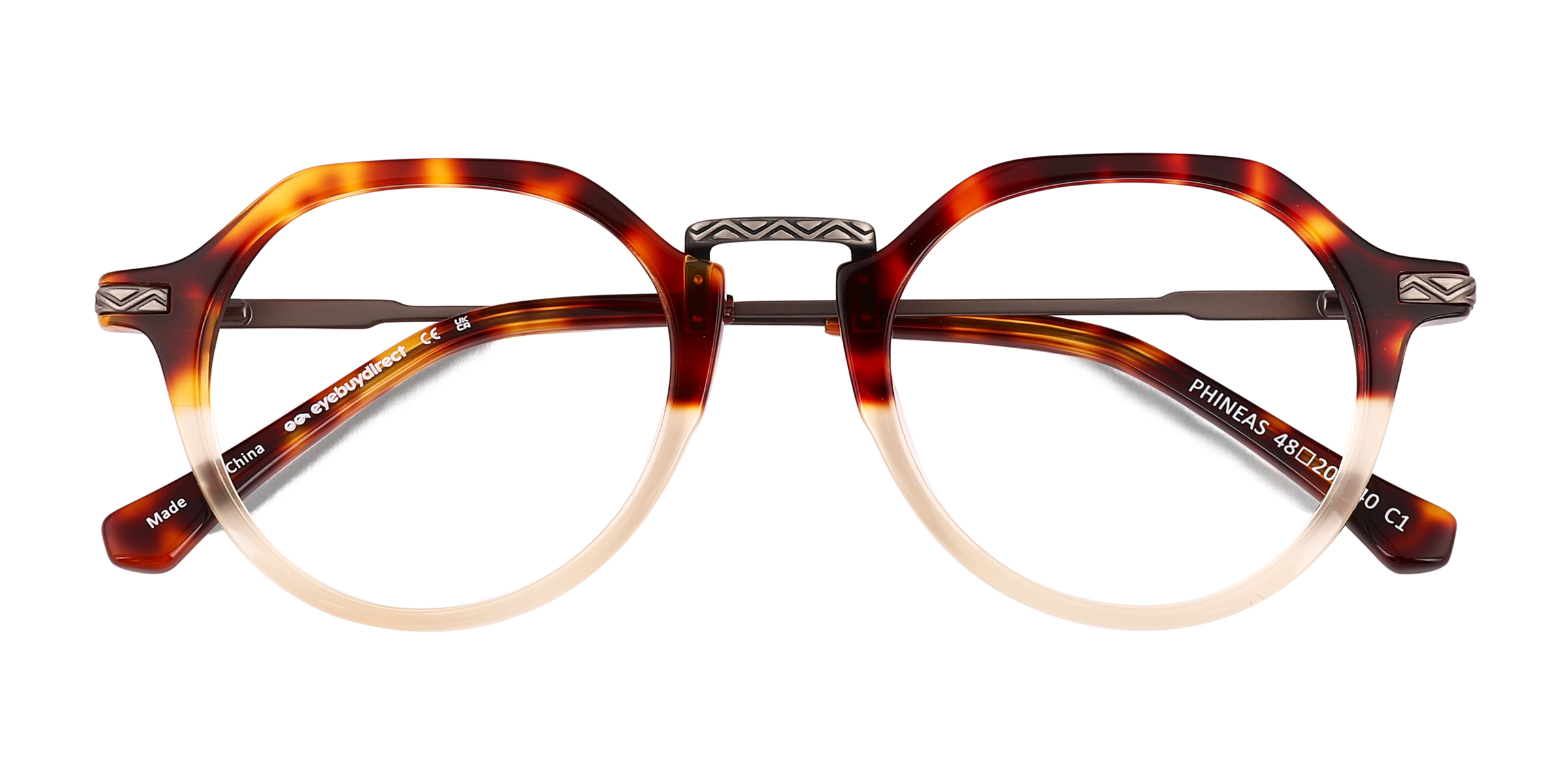 Unisex s roundAcetate,Metal Prescription eyeglasses - Eyebuydirect s Phineas