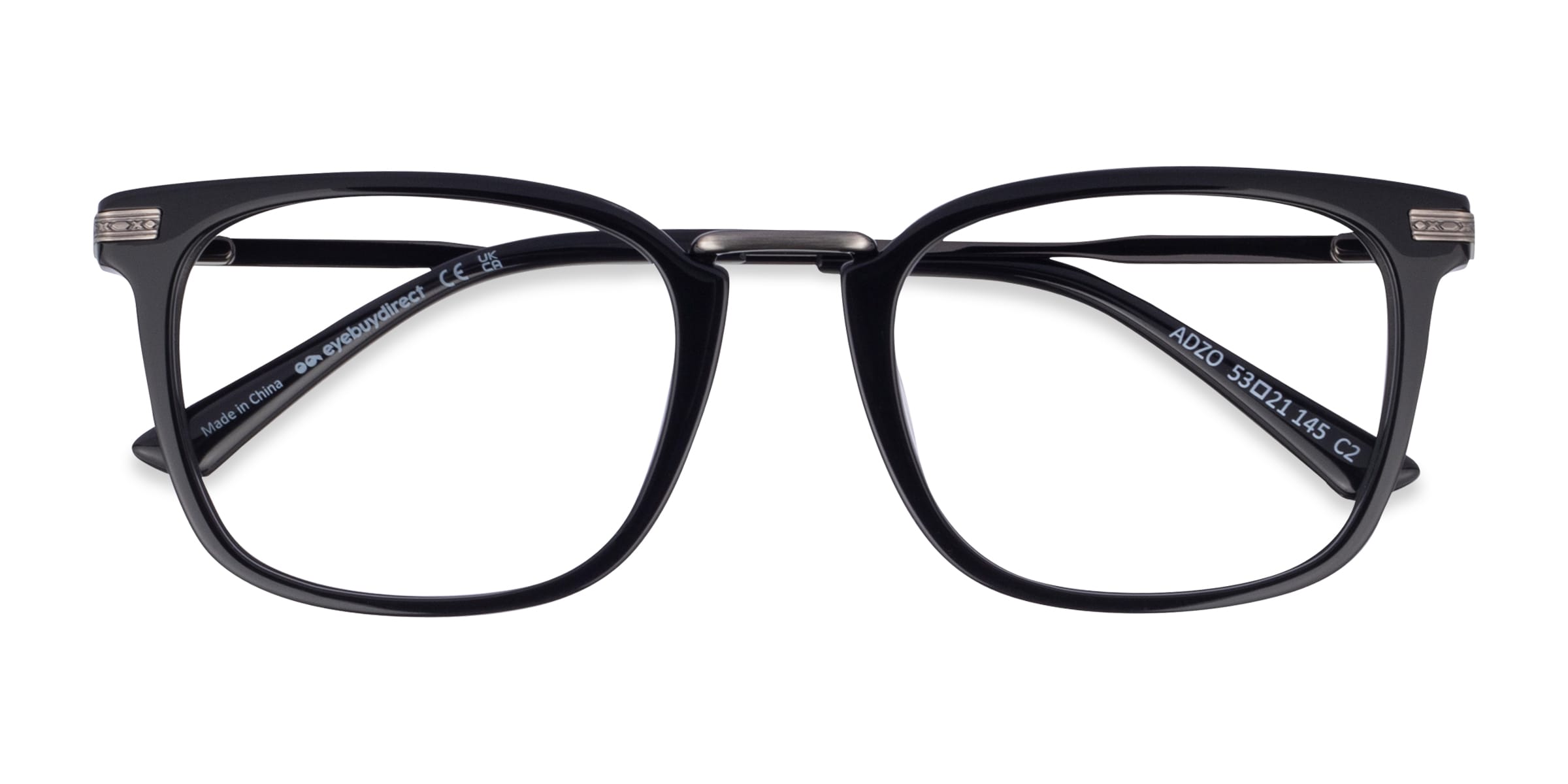 Adzo Square Black Glasses for Men | Eyebuydirect Canada