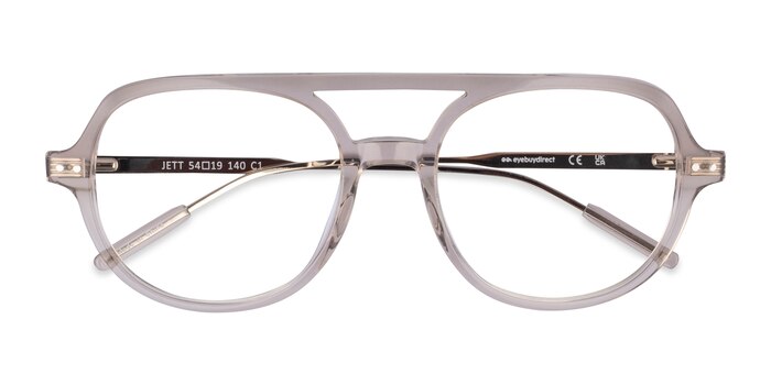 Clear Gray Jett -  Acetate Eyeglasses