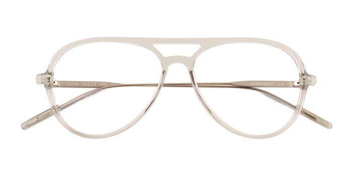 Clear Green Quin -  Acetate Eyeglasses