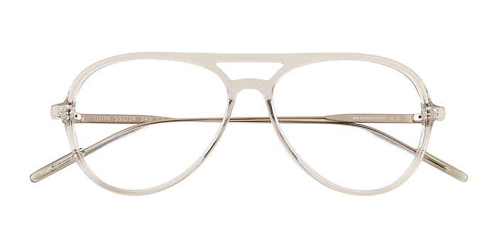 Clear Green Quin -  Acetate Eyeglasses