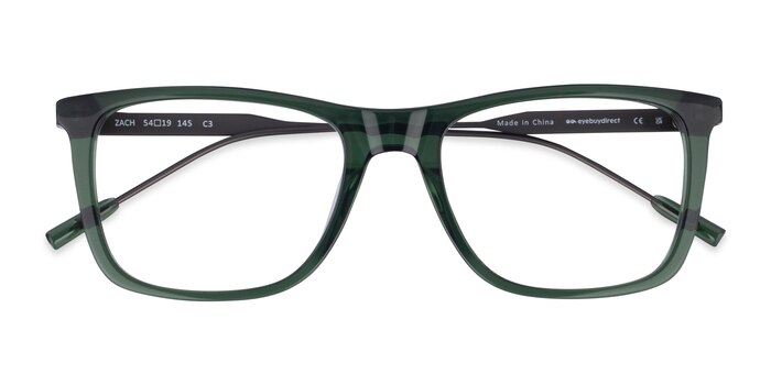 Clear Green Zach -  Acetate Eyeglasses