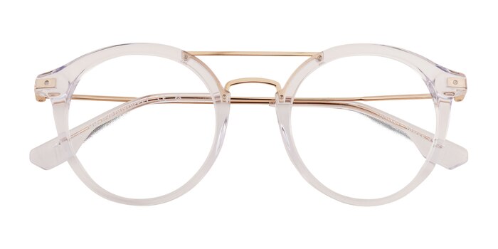 Clear Gold Mallet -  Acetate Eyeglasses