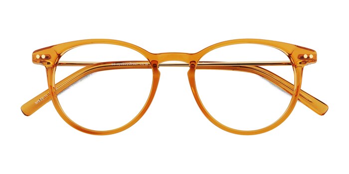 Clear Orange Snap -  Acetate Eyeglasses