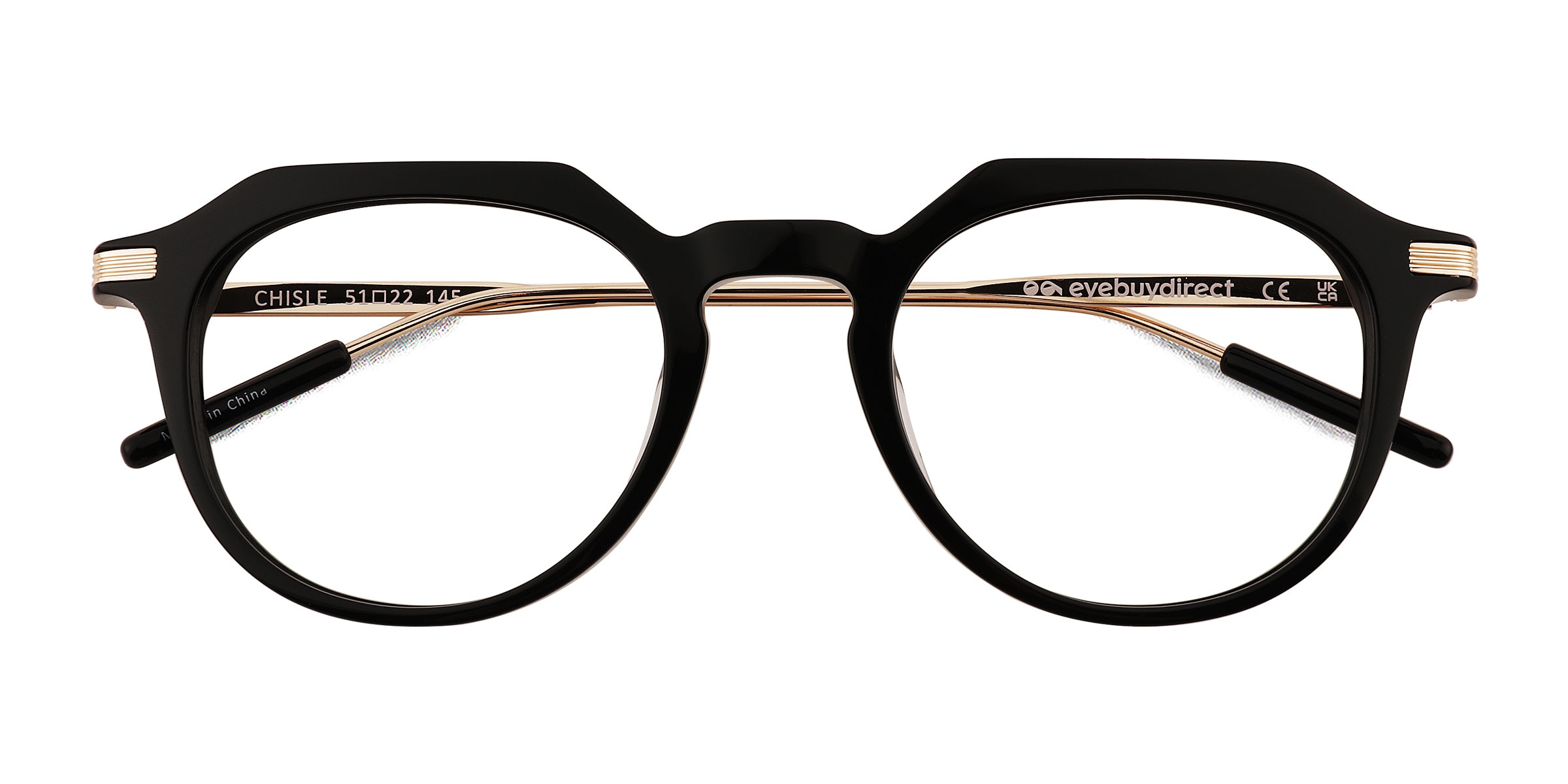 Chisle Geometric Black Gold Full Rim Eyeglasses Eyebuydirect Canada