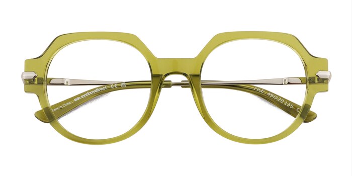 Clear Green File -  Acetate Eyeglasses