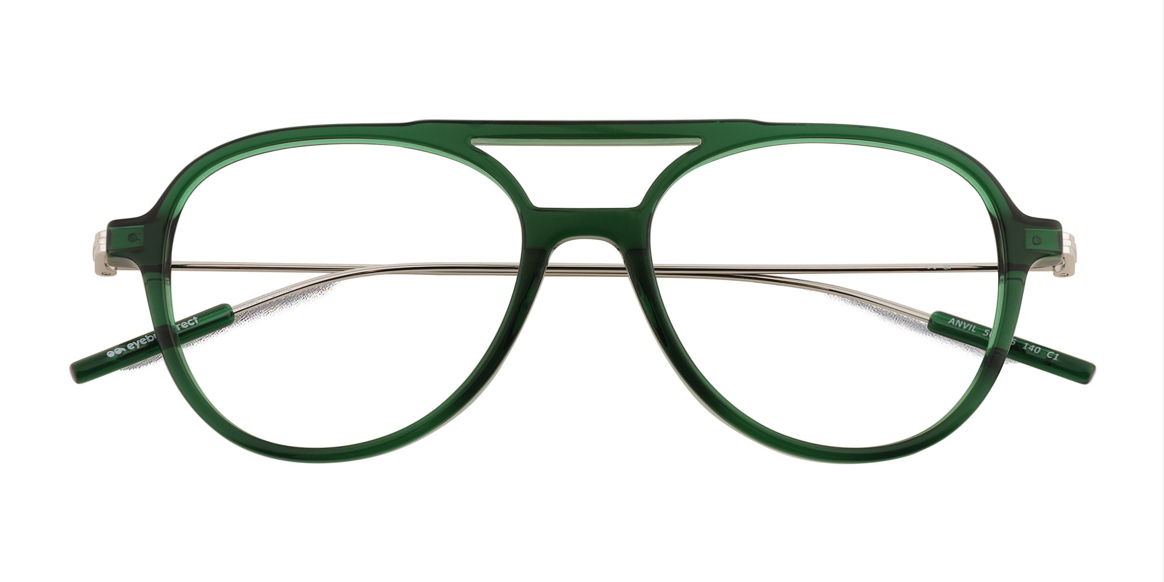 Anvil Aviator Clear Green Full Rim Eyeglasses |