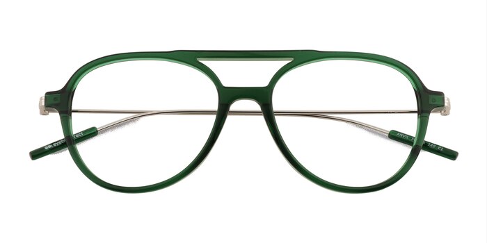 Clear Green Anvil -  Acetate Eyeglasses