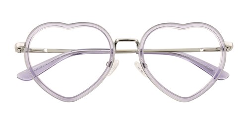 Unisex s heart Purple Metal,Acetate Prescription eyeglasses - Eyebuydirect s Loving