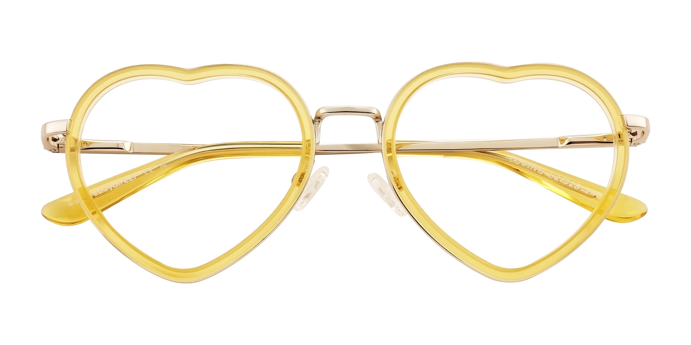 Unisex s heart Yellow Metal,Acetate Prescription eyeglasses - Eyebuydirect s Loving