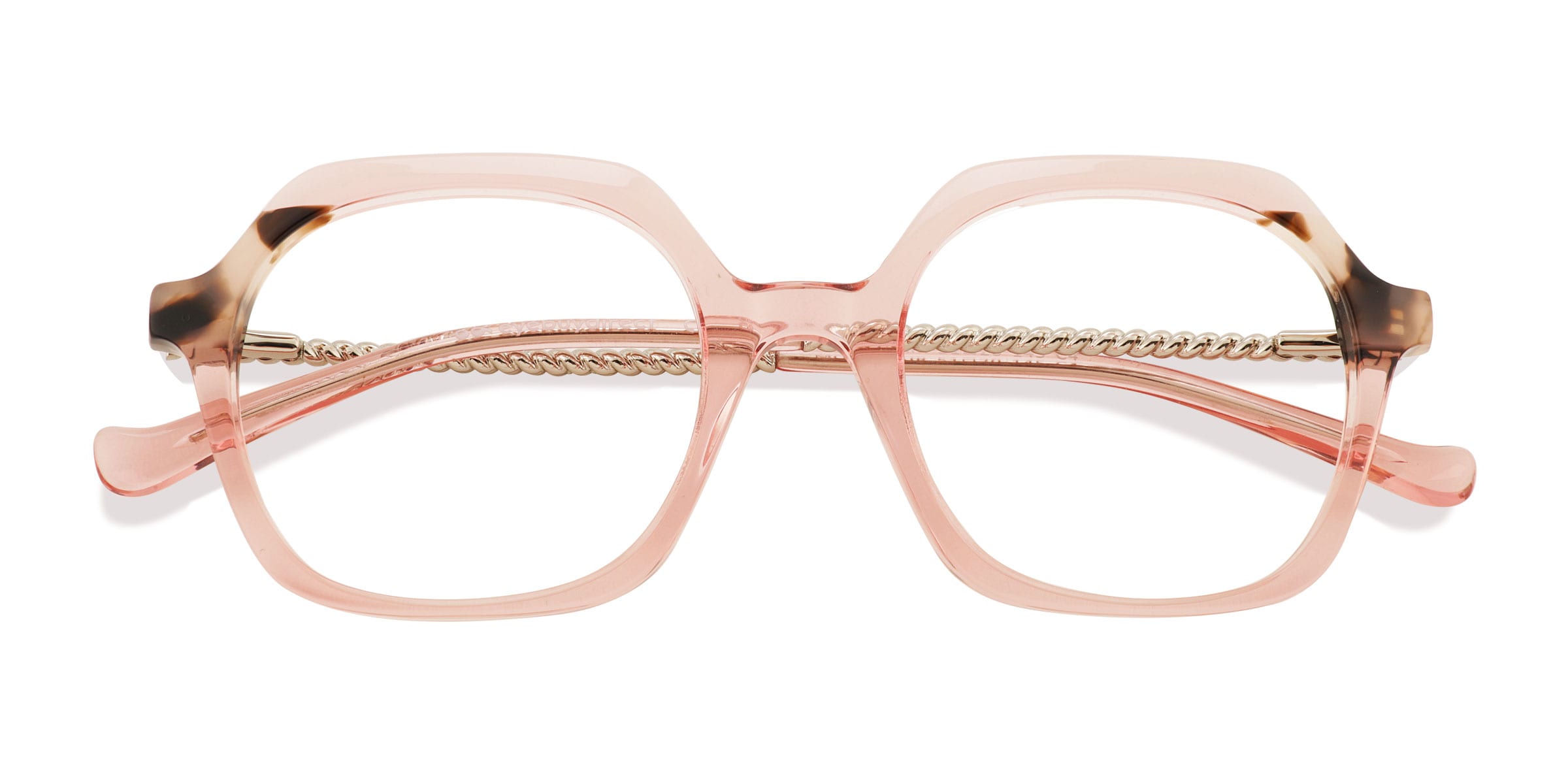 Montclair Geometric Pink Ivory Tortoise Glasses for Women