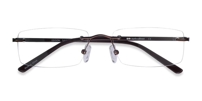 Brown Edison -  Lightweight Metal Eyeglasses