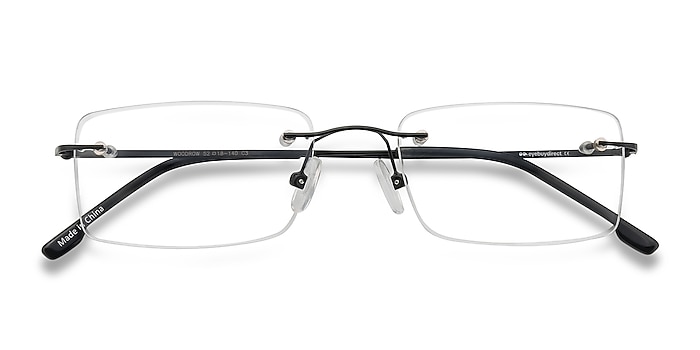 Black Woodrow -  Lightweight Metal Eyeglasses