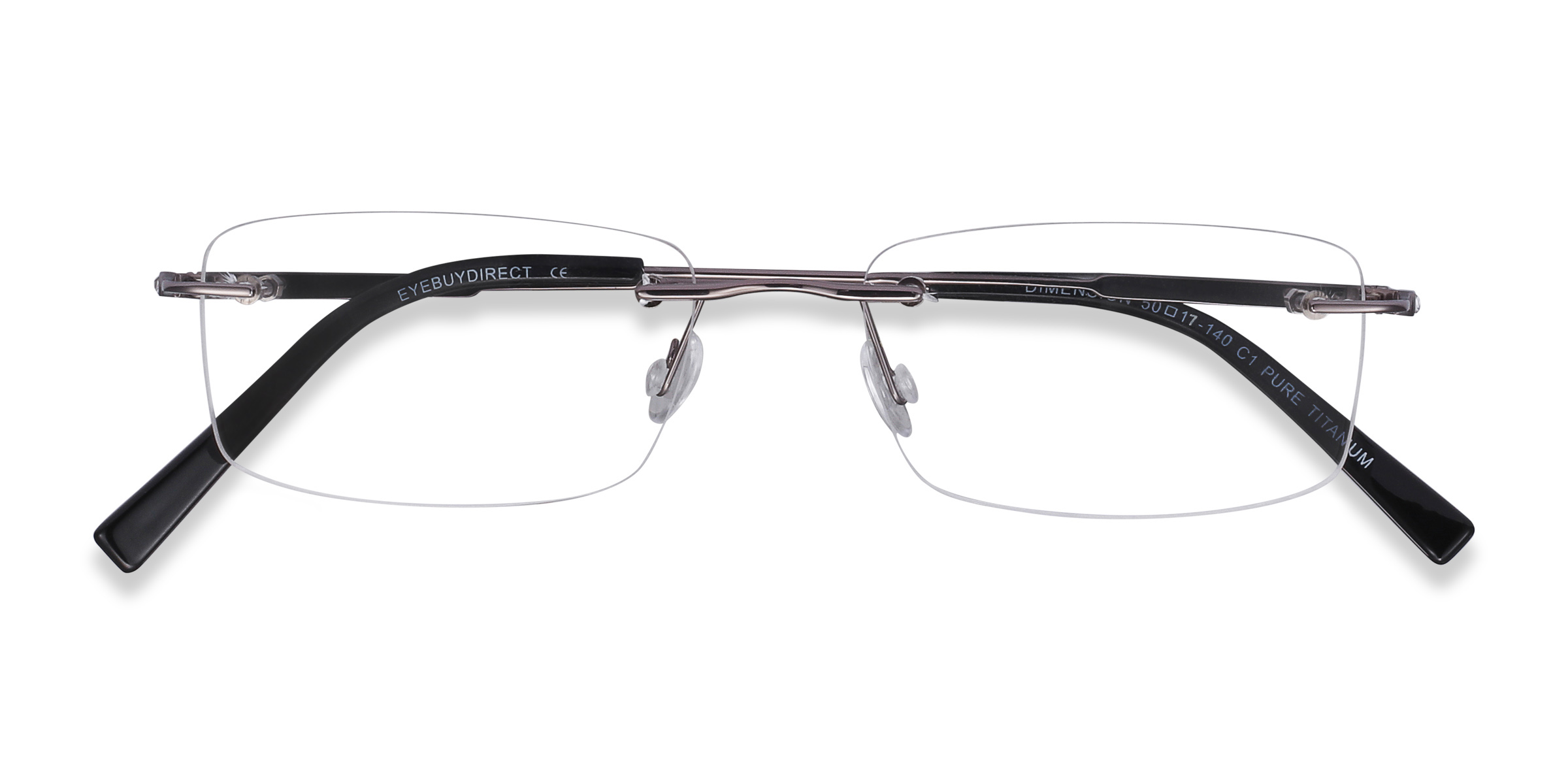 Unisex s rectangleTitanium Prescription eyeglasses - Eyebuydirect s Dimension