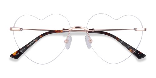 Unisex s heart Rose Gold Metal Prescription eyeglasses - Eyebuydirect s Amore