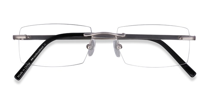 Collector Rectangle Silver Rimless Eyeglasses