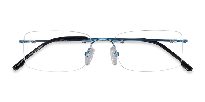 Blue Woodrow -  Lightweight Metal Eyeglasses