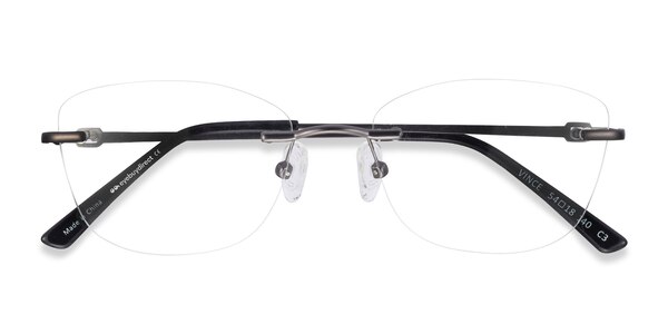 Vince Rectangle Gunmetal Rimless Eyeglasses | Eyebuydirect