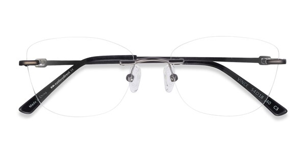 Vince Rectangle Gunmetal Rimless Eyeglasses Eyebuydirect Canada 