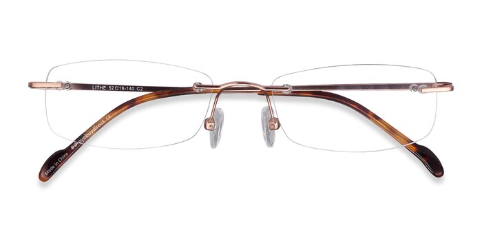 Rose Gold Lithe -  Lightweight Metal Eyeglasses