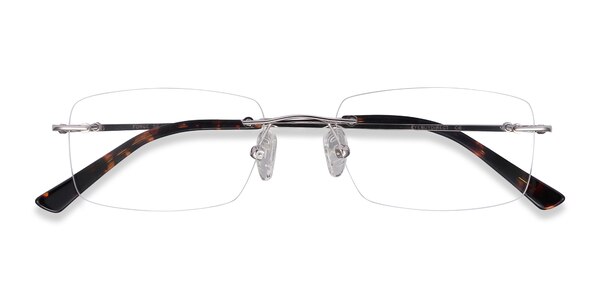 Lunettes à Verres Transparents Sans Correction - Monture Métal Doré Carrée - Pour Cosplay, Déguisement, Style