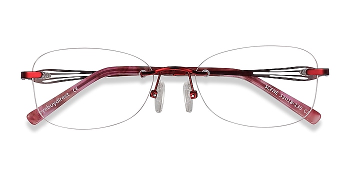 Red Scene -  Lightweight Metal Eyeglasses