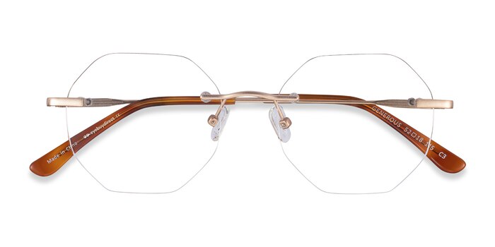 Matte Gold Generous -  Lightweight Metal Eyeglasses