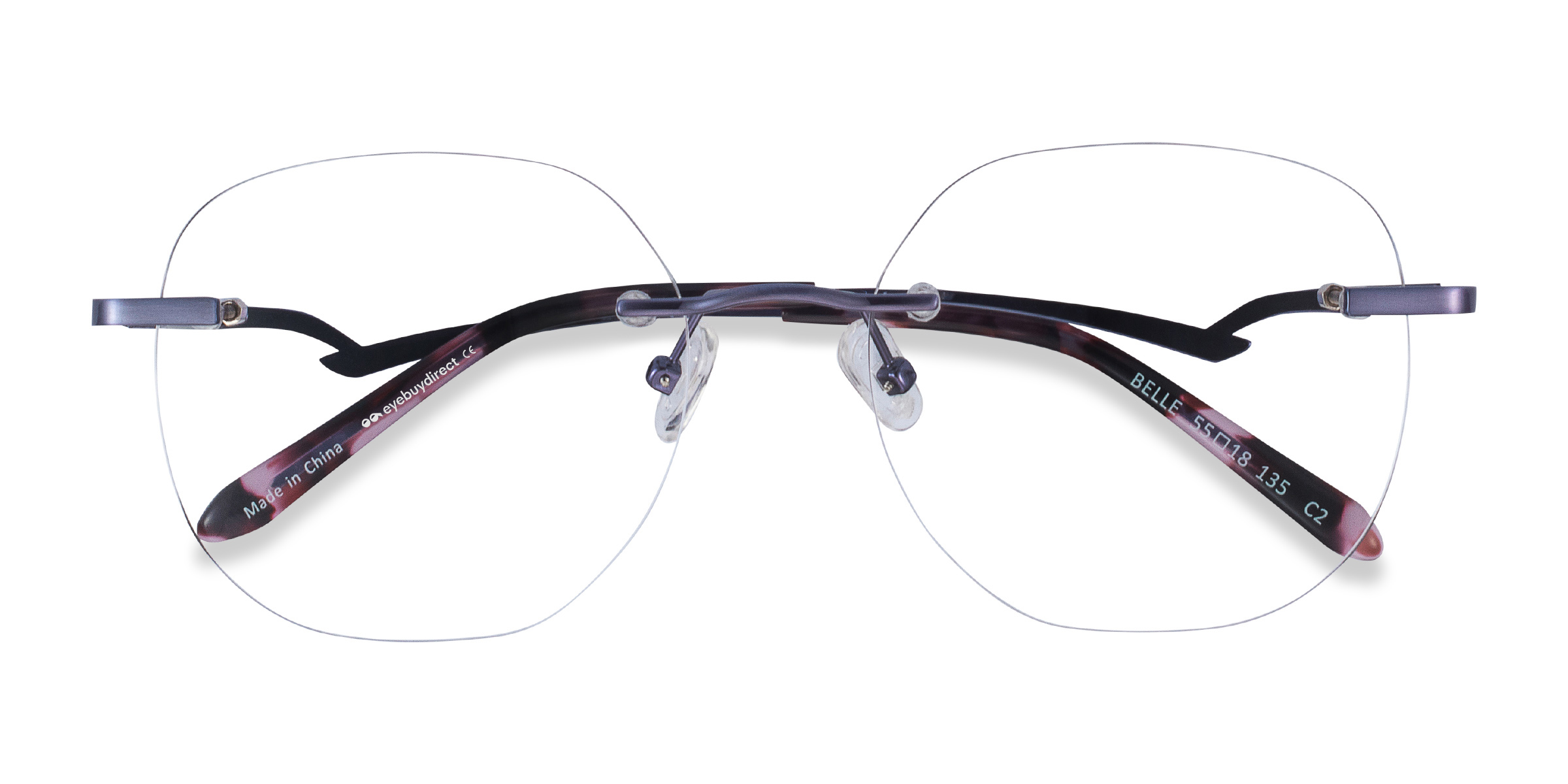 Female s squareMetal Prescription eyeglasses - Eyebuydirect s Belle