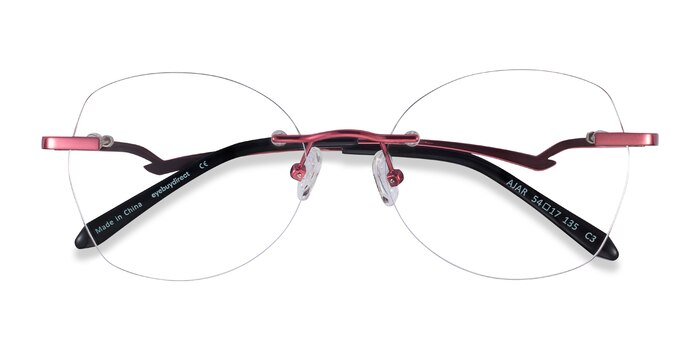 Raspberry Ajar -  Vintage Metal Eyeglasses