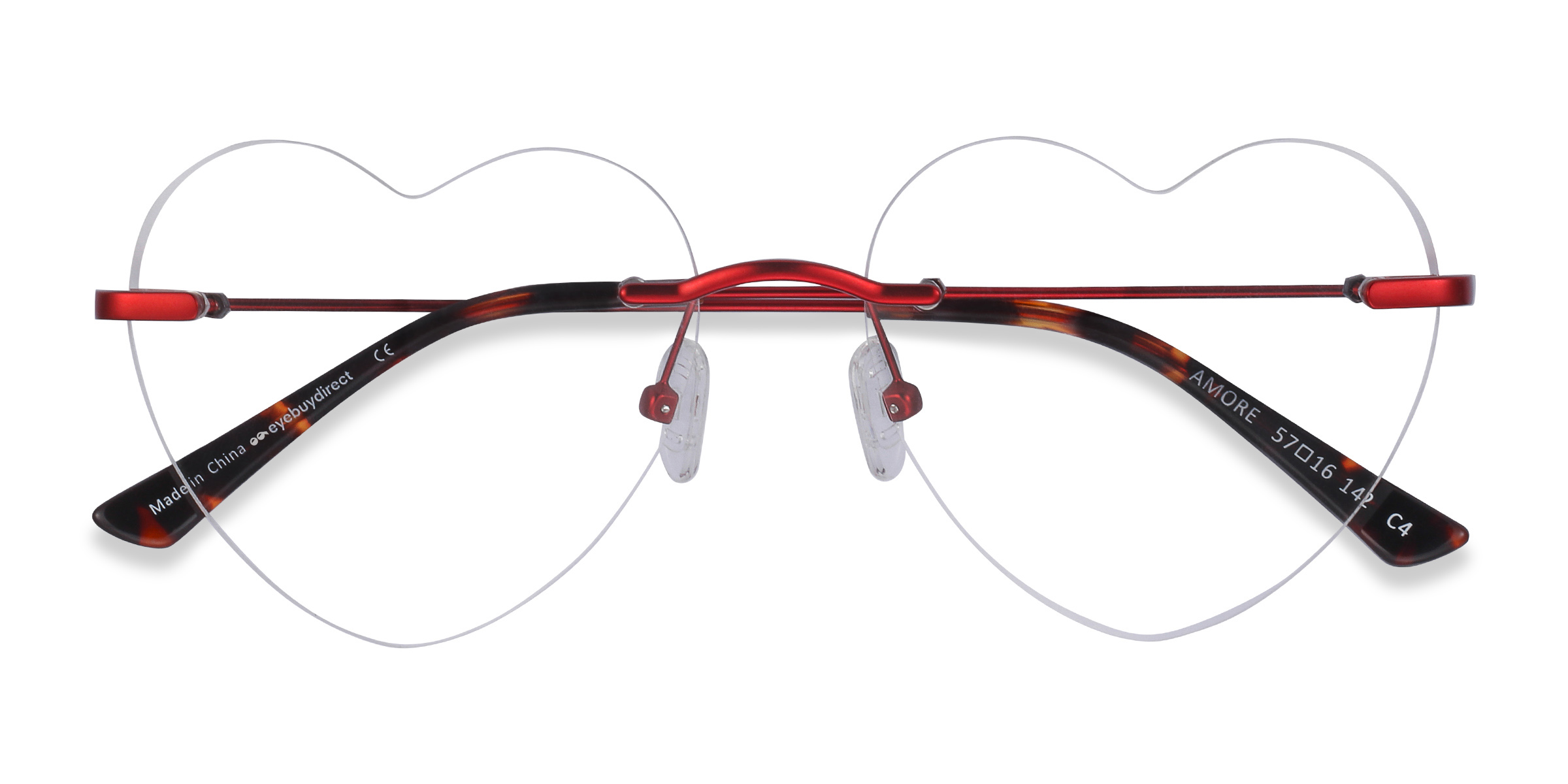 Unisex s heart Burgundy Metal Prescription eyeglasses - Eyebuydirect s Amore
