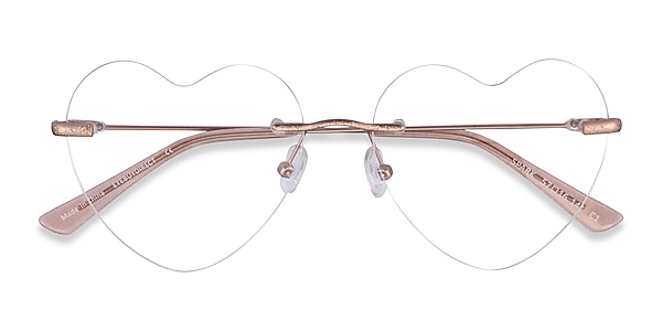Spark Heart Glitter Rose Gold Glasses for Women | Eyebuydirect