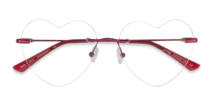 Glitter Red Spark -  Metal Eyeglasses