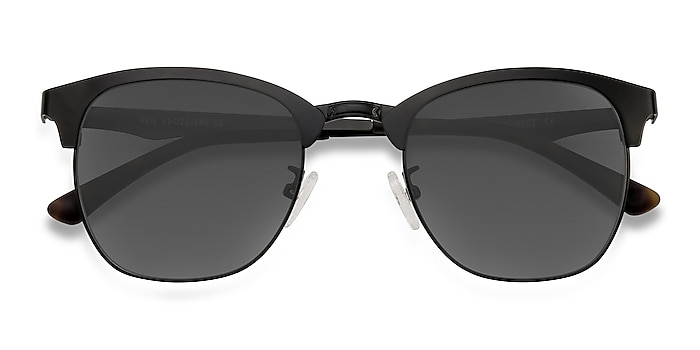 Black Veil -  Vintage Metal Sunglasses