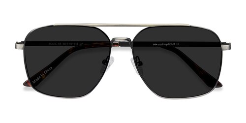 Male S Aviator Gunmetal Metal Prescription Sunglasses - Eyebuydirect S Route 66