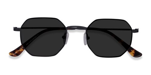 Unisex S Geometric Black Metal Prescription Sunglasses - Eyebuydirect S Sun Soar