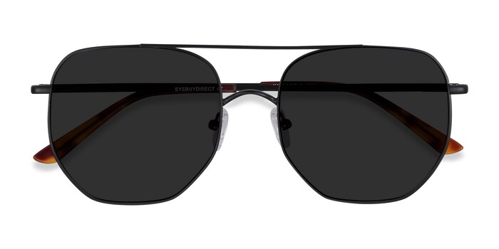 Black Impossible -  Vintage Metal Sunglasses