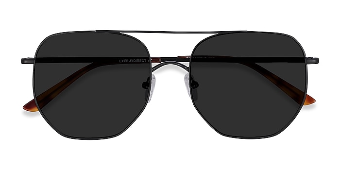 Black Impossible -  Vintage Metal Sunglasses