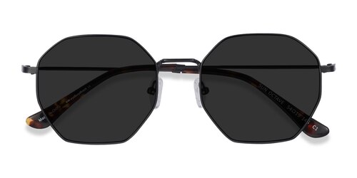 Unisex S Geometric Black Metal Prescription Sunglasses - Eyebuydirect S Sun Octave