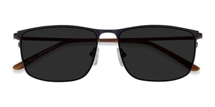 Navy Sun Typha -  Metal Sunglasses