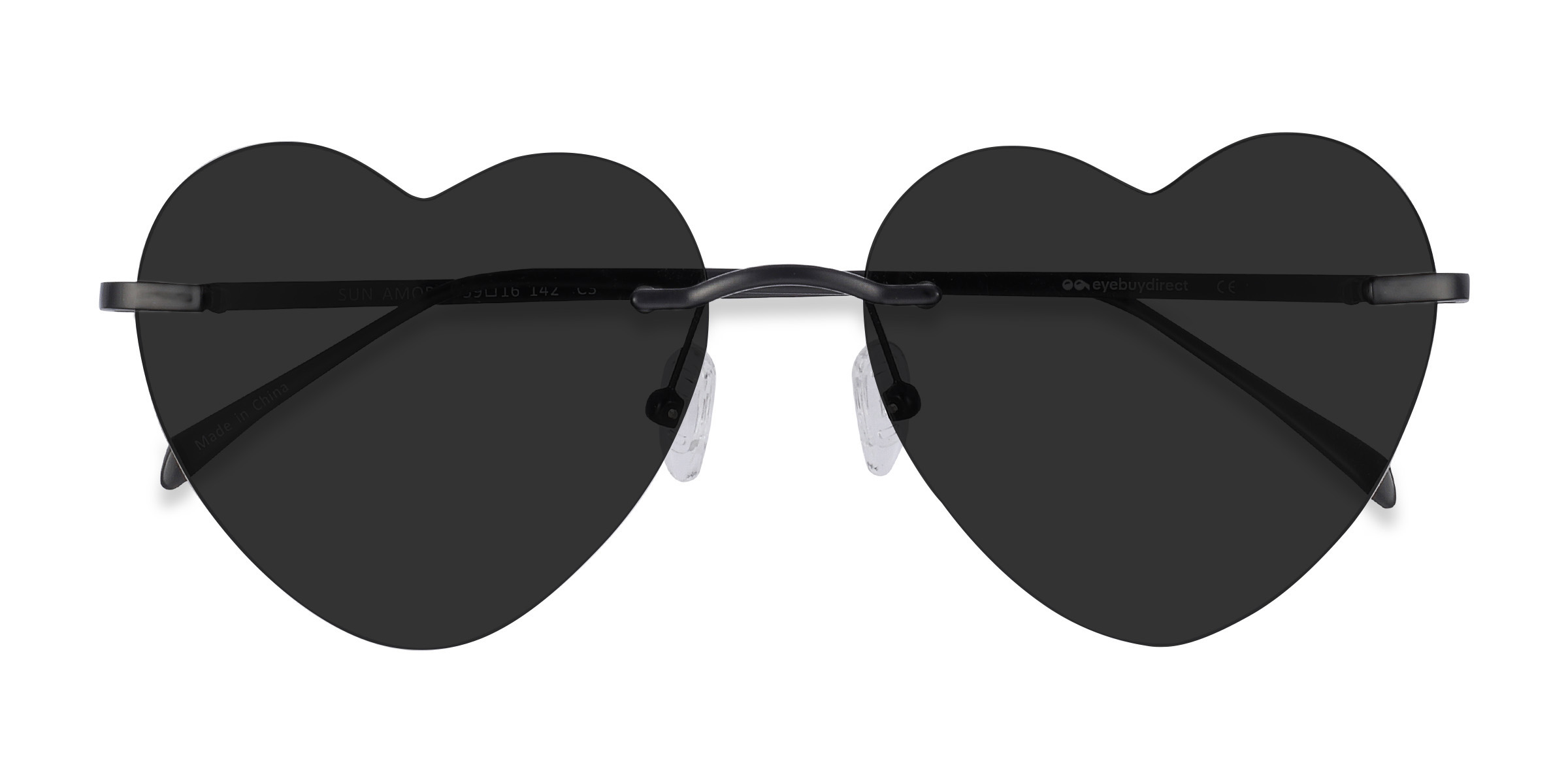 Unisex s heart Black Metal Prescription sunglasses - Eyebuydirect s Sun Amore