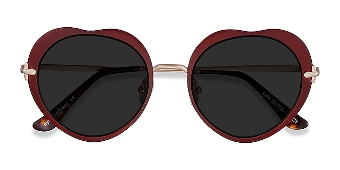 Burgundy Luv -  Metal Sunglasses