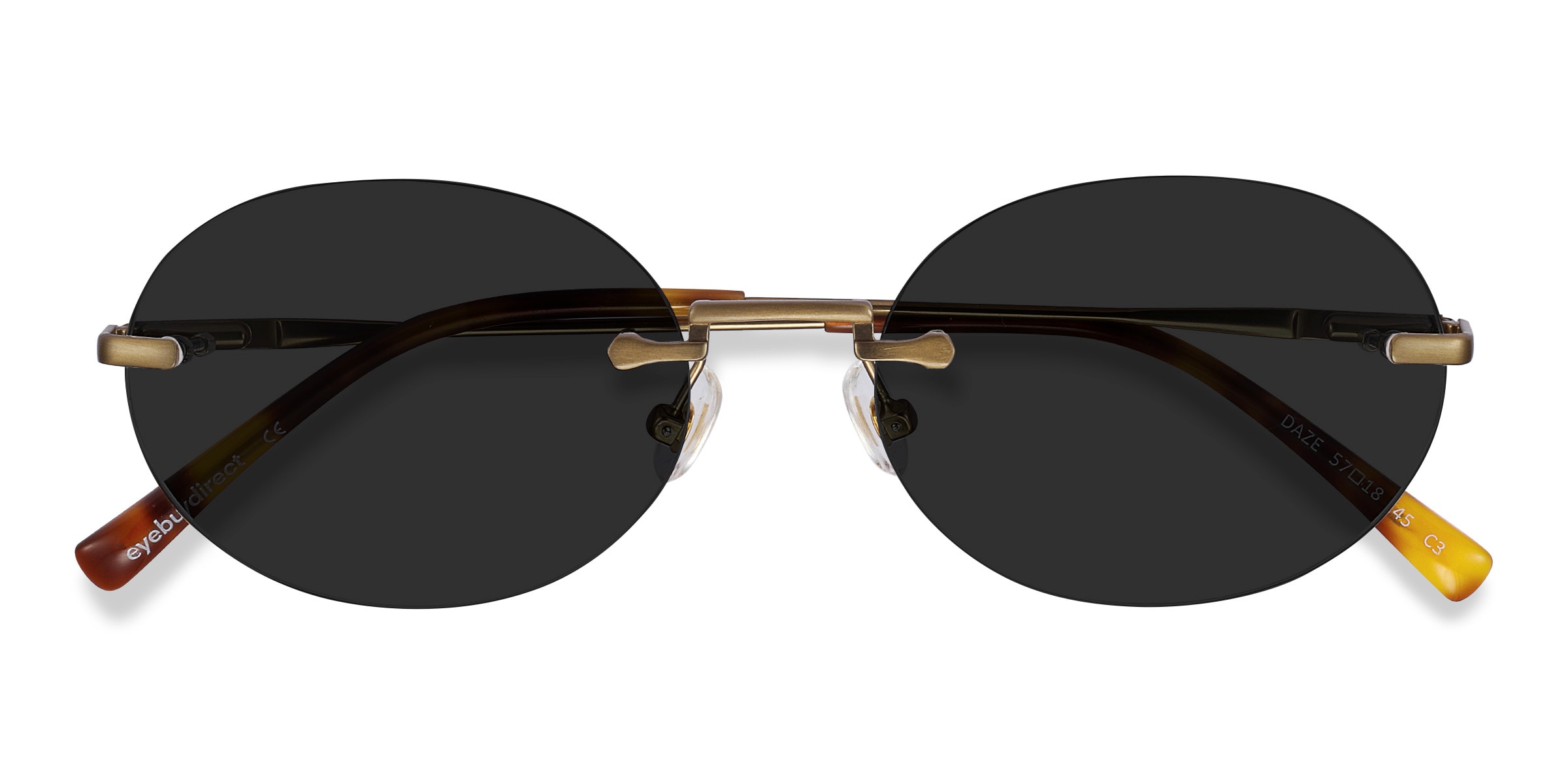 Unisex s oval Bronze Metal Prescription sunglasses - Eyebuydirect s Daze 42$